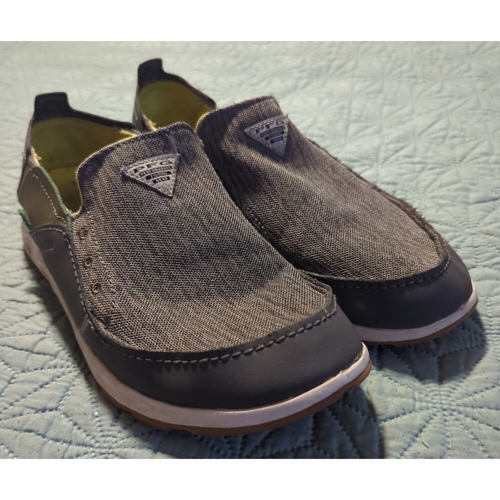 COLUMBIA Mens Bahama Vent Hightide PFG Fishing Water Shoes Gray/Olive Sz 8 Wide